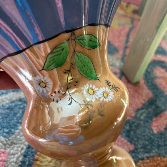 Vintage Lusterware Vase Made in Japan 7" - Picture 3 of 16